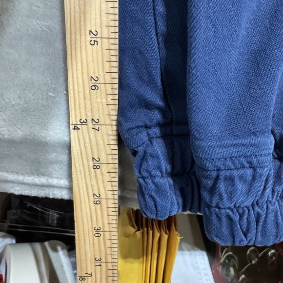 AMO Madeline Jogger Pants Womens 25 Blue Neptune Relaxed Tapered Made USA Casual - Picture 8 of 10